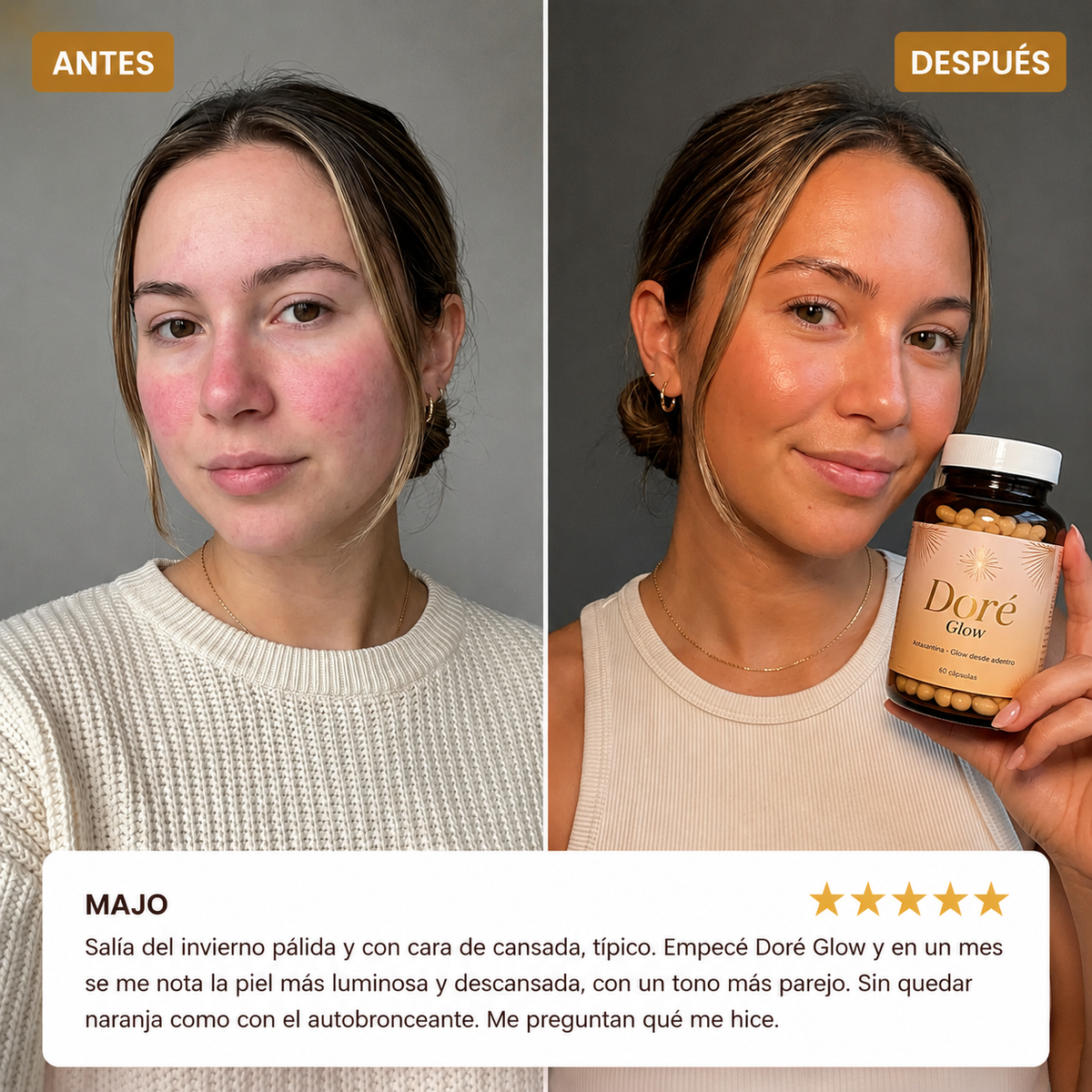 Doré Glow - Cápsulas Bronceadoras