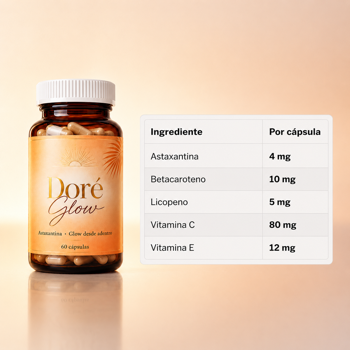 Doré Glow - Cápsulas Bronceadoras